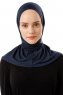 Sportif Plain - Hijab Pratico Viscosa Blu Navy
