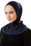 Sportif Plain - Hijab Pratico Viscosa Blu Navy