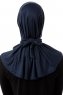 Sportif Plain - Hijab Pratico Viscosa Blu Navy
