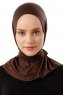 Sportif Plain - Hijab Pratico Viscosa Marrone