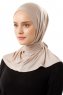 Sportif Plain - Hijab Pratico Viscosa Taupe Chiaro