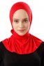 Sportif Plain - Hijab Pratico Viscosa Rosso