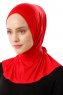 Sportif Plain - Hijab Pratico Viscosa Rosso