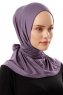 Sportif Plain - Hijab Pratico Viscosa Viola Scuro