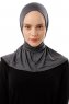 Sportif Plain - Hijab Pratico Viscosa Grigio Scuro