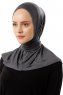 Sportif Plain - Hijab Pratico Viscosa Grigio Scuro