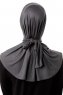 Sportif Plain - Hijab Pratico Viscosa Grigio Scuro