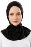 Sportif Cross - Hijab Pratico Viscosa Nero & Grigio Chiaro