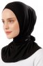 Sportif Cross - Hijab Pratico Viscosa Nero & Grigio Chiaro
