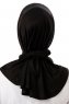 Sportif Cross - Hijab Pratico Viscosa Nero & Grigio Chiaro