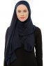 Alara Plain - Hijab Chiffon One Piece Blu Navy