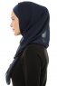 Alara Plain - Hijab Chiffon One Piece Blu Navy