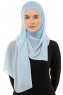 Alara Plain - Hijab Chiffon One Piece Azzurro