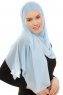 Alara Plain - Hijab Chiffon One Piece Azzurro