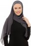 Alara Plain - Hijab Chiffon One Piece Antracite