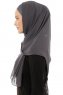 Alara Plain - Hijab Chiffon One Piece Antracite