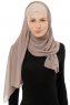 Alara Cross - Hijab Chiffon One Piece Taupe Chiaro