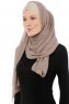 Alara Cross - Hijab Chiffon One Piece Taupe Chiaro