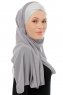 Alara Cross - Hijab Chiffon One Piece Grigio Scuro