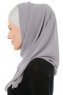 Alara Cross - Hijab Chiffon One Piece Grigio Scuro