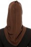 Isra Plain - Hijab One-Piece Viscosa Marrone