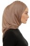 Isra Plain - Hijab One-Piece Viscosa Taupe Scuro