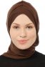 Isra Cross - Hijab One-Piece Viscosa Marrone