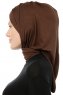 Isra Cross - Hijab One-Piece Viscosa Marrone