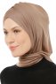 Isra Cross - Hijab One-Piece Viscosa Taupe Scuro