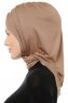 Isra Cross - Hijab One-Piece Viscosa Taupe Scuro