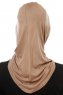 Isra Cross - Hijab One-Piece Viscosa Taupe Scuro
