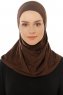 Hanfendy Plain Logo - Hijab One-Piece Marrone
