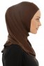Hanfendy Plain Logo - Hijab One-Piece Marrone