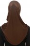 Hanfendy Plain Logo - Hijab One-Piece Marrone