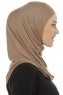Hanfendy Plain Logo - Hijab One-Piece Taupe Scuro