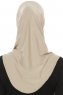 Hanfendy Plain Logo - Hijab One-Piece Taupe Chiaro