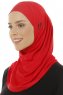 Hanfendy Plain Logo - Hijab One-Piece Rosso