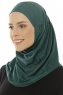 Hanfendy Plain Logo - Hijab One-Piece Verde Scuro