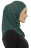 Hanfendy Plain Logo - Hijab One-Piece Verde Scuro