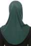 Hanfendy Plain Logo - Hijab One-Piece Verde Scuro
