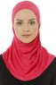 Hanfendy Plain Logo - Hijab One-Piece Fucsia