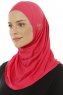 Hanfendy Plain Logo - Hijab One-Piece Fucsia