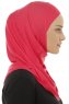 Hanfendy Plain Logo - Hijab One-Piece Fucsia