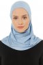 Hanfendy Plain Logo - Hijab One-Piece Azzurro