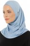 Hanfendy Plain Logo - Hijab One-Piece Azzurro