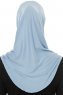 Hanfendy Plain Logo - Hijab One-Piece Azzurro