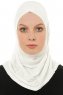 Hanfendy Cross Logo - Hijab One-Piece Creme