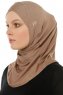 Hanfendy Cross Logo - Hijab One-Piece Taupe Scuro
