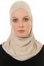 Hanfendy Cross Logo - Hijab One-Piece Taupe Chiaro