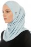 Hanfendy Cross Logo - Hijab One-Piece Baby Blue